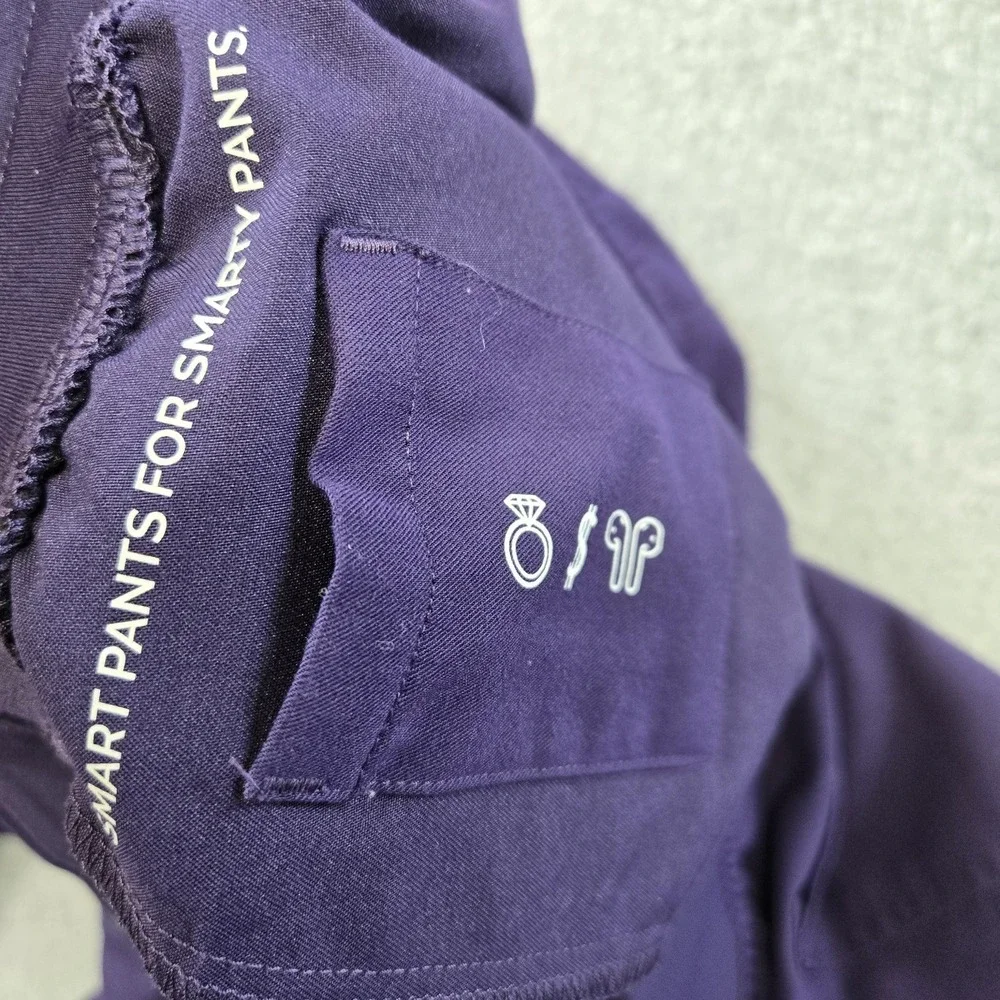 FIGS Pants Mens 36x32 Purple Cargo Relaxed Knit Polyester Viscose‎ Spandex